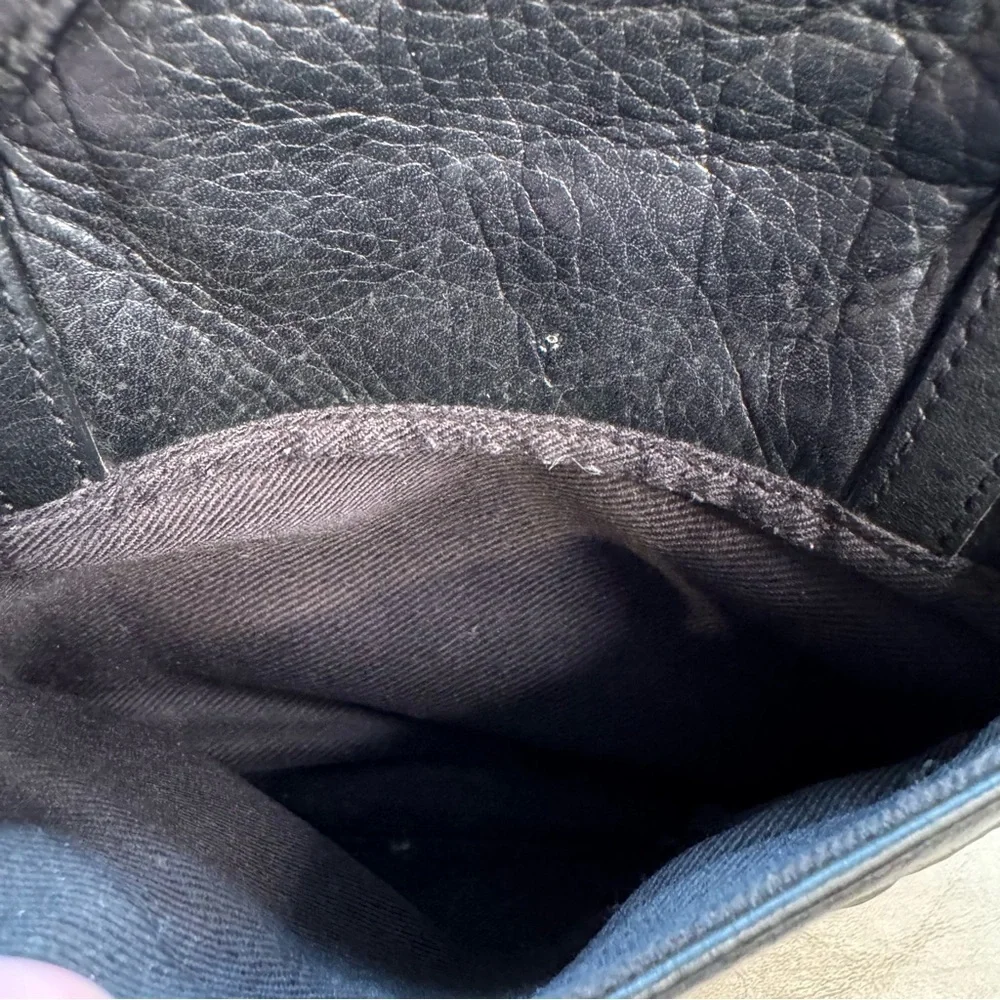 Fossil Black Leather Mini Small Crossbody Bag Organizer Vintage L14